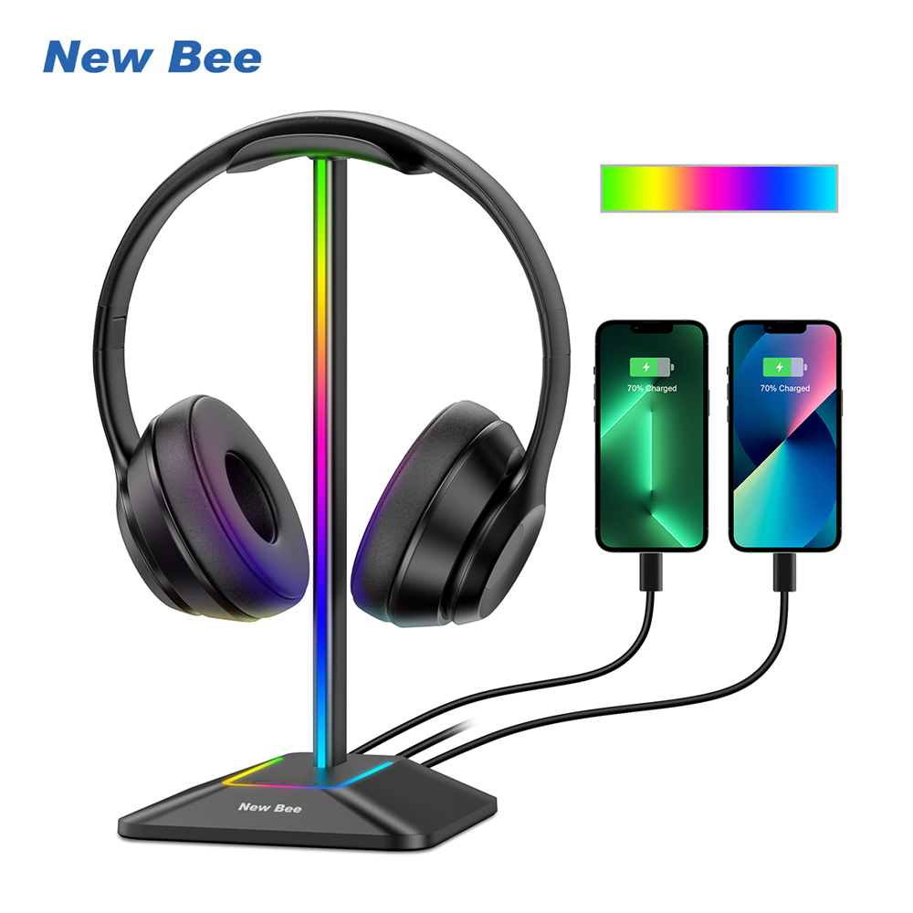Gaming Headset Rgb - New Bee Z8 RGB Headphones Stand