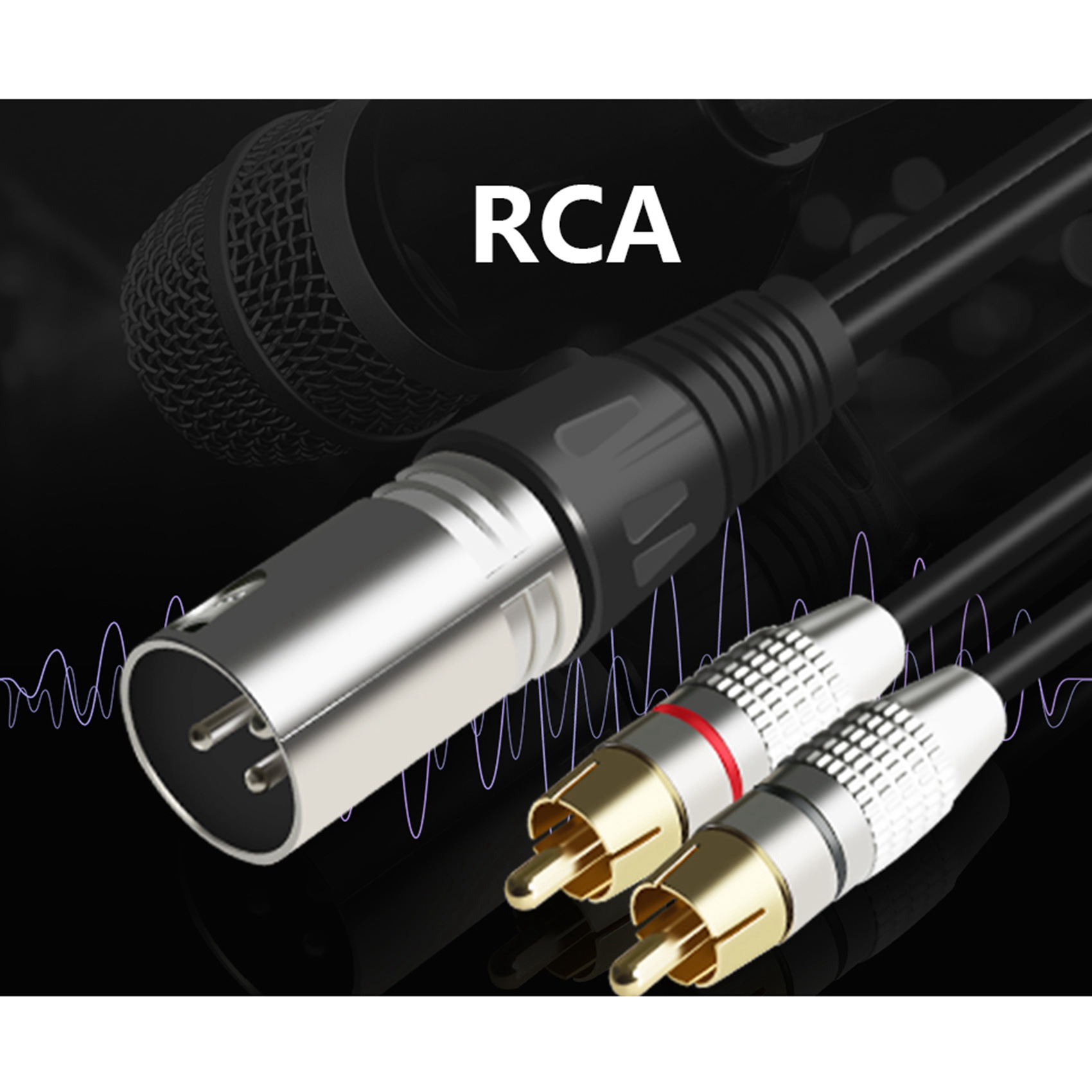 1 XLR Male to 2 RCA Male Plug  - Audio Splitter Y recension och pris