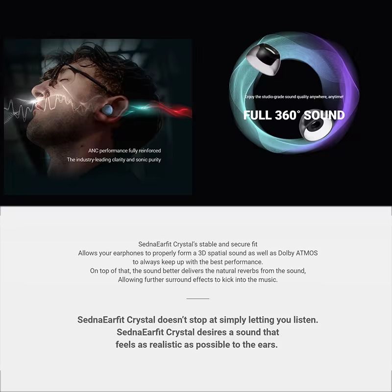 AZLA SednaEarfit Crystal Earti - Wireless Earbuds Tws recension och pris
