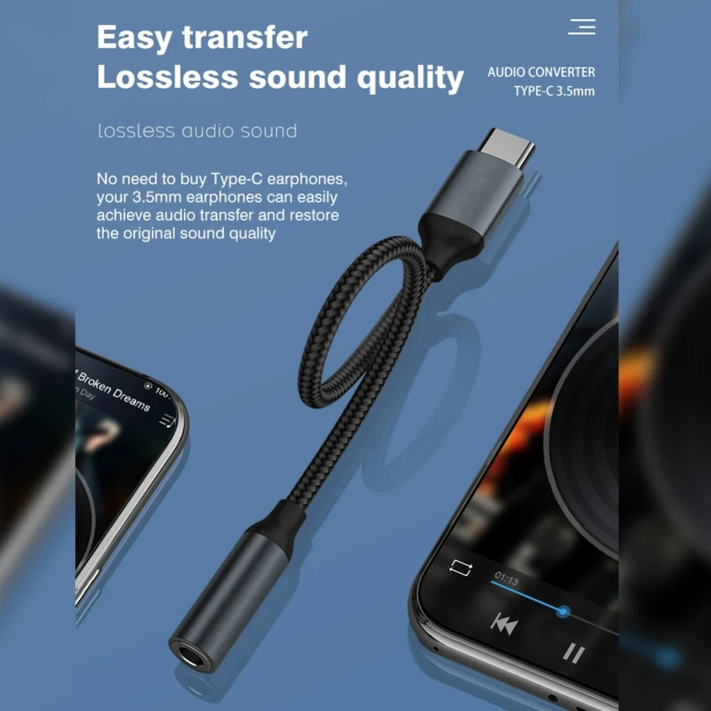 USB Type C To 3.5mm Audio Adap - Audiophile Headphone Wired recension och pris