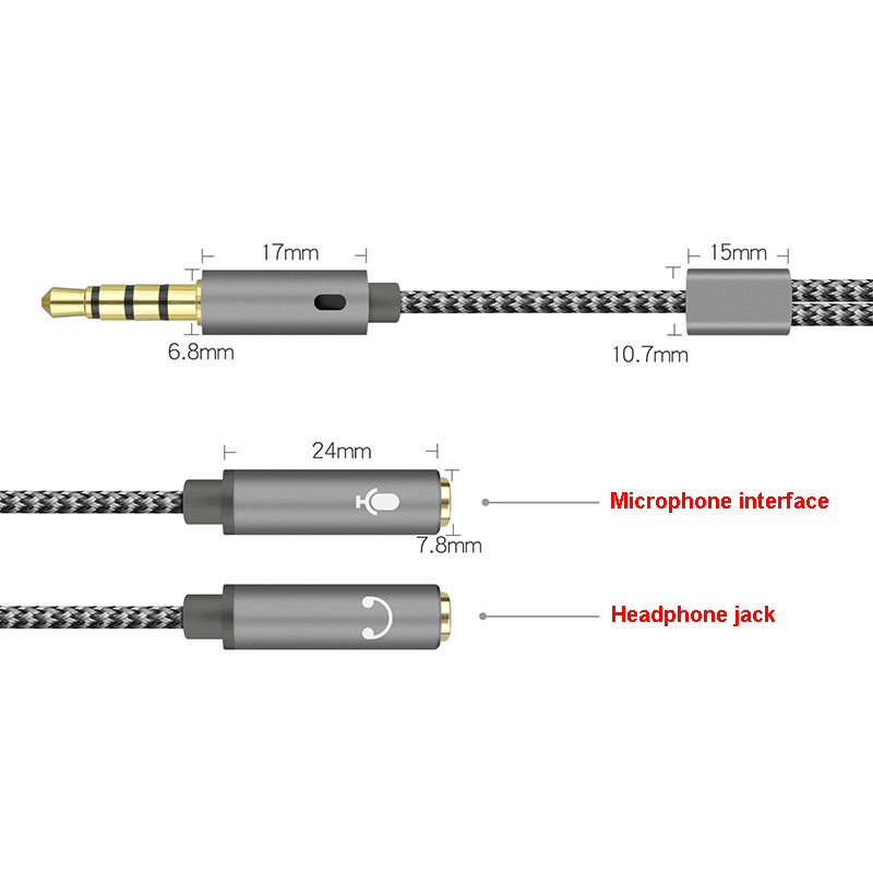 3.5mm Audio Splitter Y Jack 1  - Audio Splitter Y recension och pris